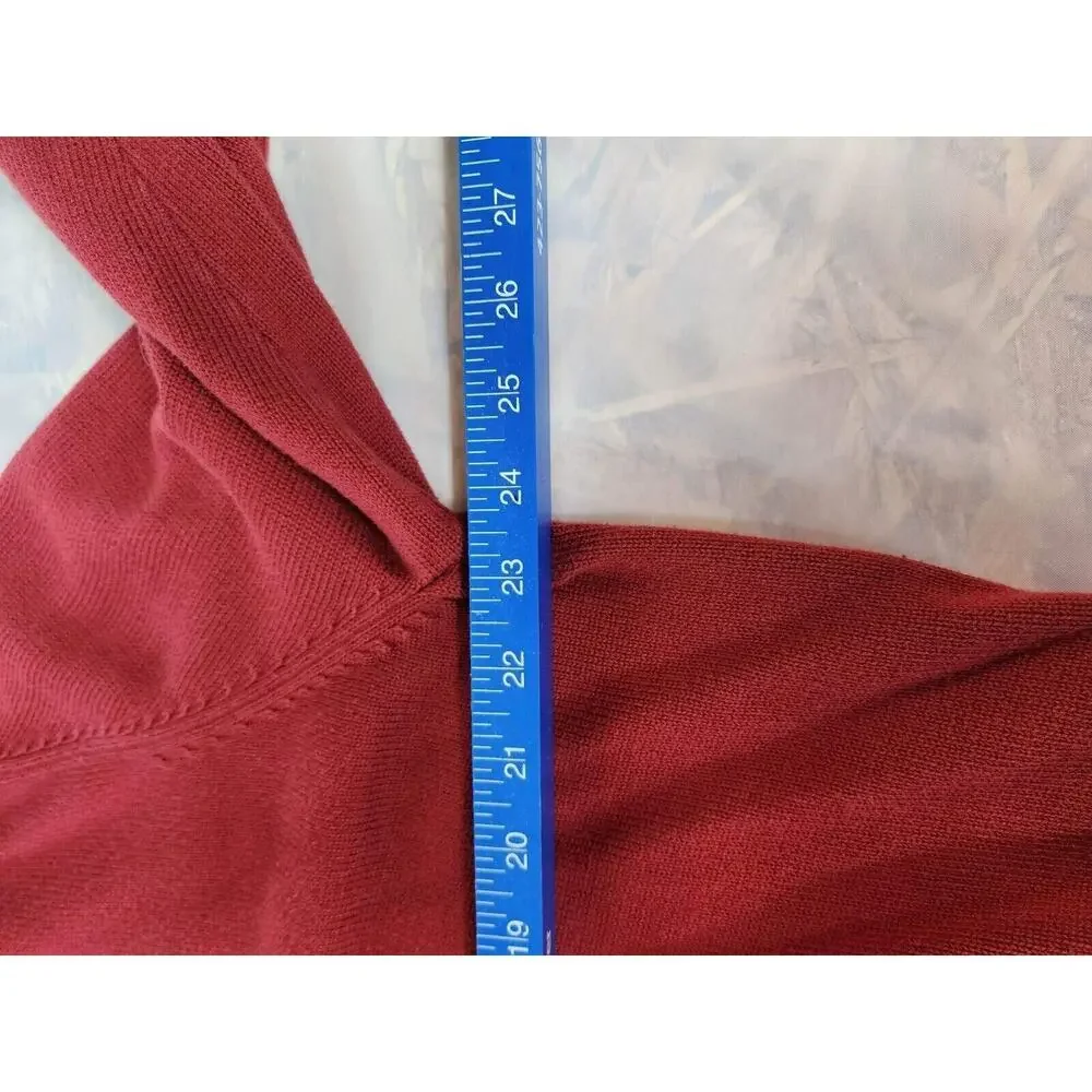 Brooks Brothers 346 Mens l large red Pima Cotton 1/4 Zip Pullover